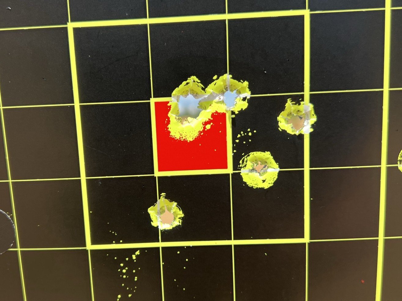 Target with bullet holes
