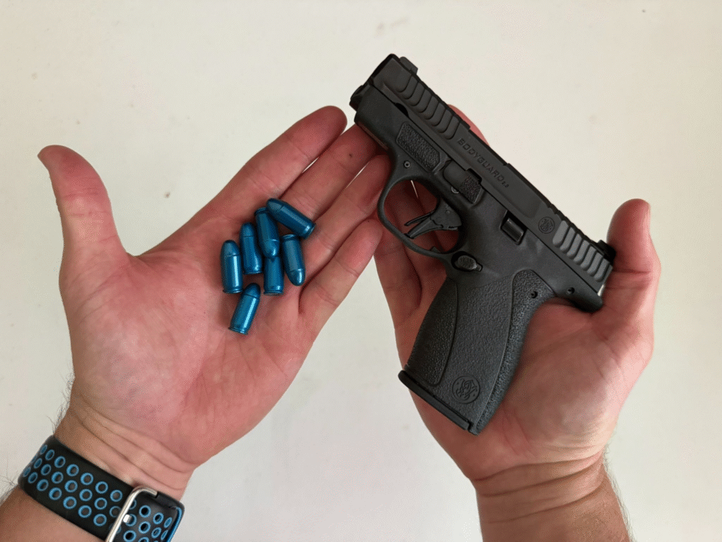 Smith & Wesson Bodyguard 2.0 and snap caps.