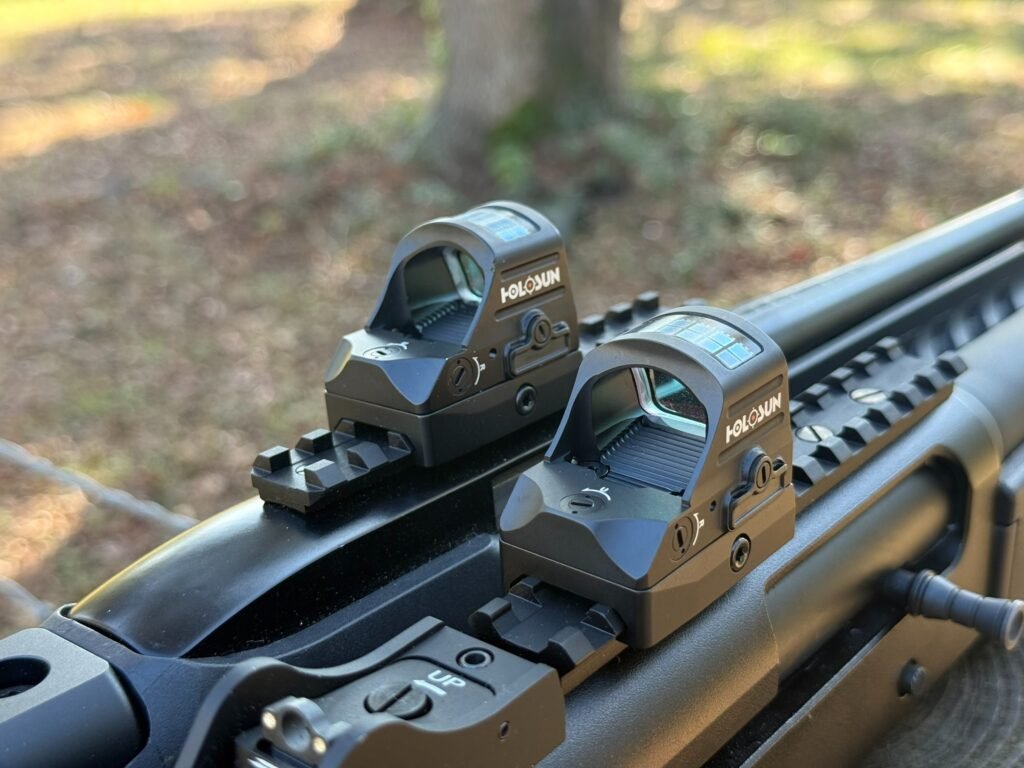 Holosun 507C X2 and Holosun 407C X2 side-by-side.